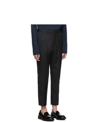 Junya Watanabe Black Twill Creased Trousers