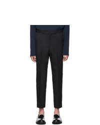 Junya Watanabe Black Twill Creased Trousers