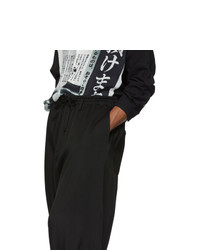 Yohji Yamamoto Black Twill Dropped Inseam Trousers
