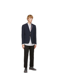 Thom Browne Black Twill Tipping Trousers