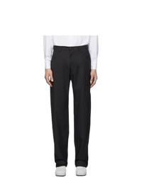 Random Identities Black Twill Trousers