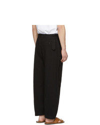 Lemaire Black Twisted Chino Trousers