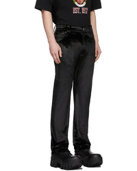 Balenciaga Black Velour Five Pocket Trousers
