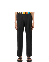 Dries Van Noten Black Viscose Twill Trousers