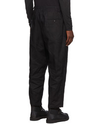 Y-3 Black Waxed Rs Utility Trousers
