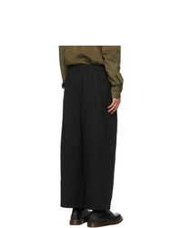Naked and Famous Denim Black Wide Leg Trousers