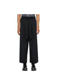 Naked and Famous Denim Black Wide Trousers