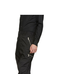 Balmain Black Zip Cargo Trousers