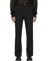 Song For The Mute Black Zip Up Cigarette Trousers