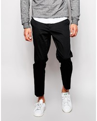 Asos Brand Skinny Fit Smart Cropped Pants In Cotton Sateen