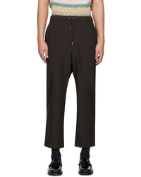 Oamc Brown Drawcord Trousers