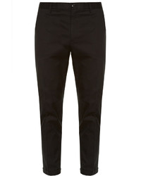 Dolce & Gabbana Contrast Piping Stretch Cotton Chino Trousers