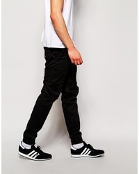Solid Cuffed Chinos In Straight Fit