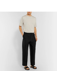 The Row Jonathan Pleated Cotton Trousers
