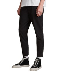 AllSaints Kato Crop Cotton Pants In Black At Nordstrom