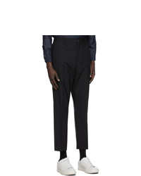 Ps By Paul Smith Navy Plaid Trousers
