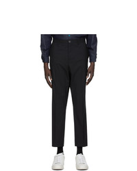 Ps By Paul Smith Navy Plaid Trousers