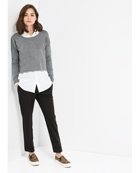 Mango Outlet Rolled Up Hem Trousers
