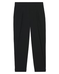 AMI Alexandre Mattiussi Oversize Carrot Fit Wool Pants In Black At Nordstrom