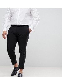 ASOS DESIGN Plus Super Skinny Cropped Smart Trousers In Black
