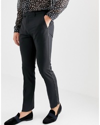 Twisted Tailor Skinny Fit Trouser With Silver Piping