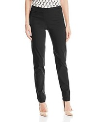 Slim Sation Wide Band Pull On Straight Leg Pant With Tummy Control