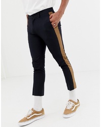 New Look Smart Trousers With In Navy