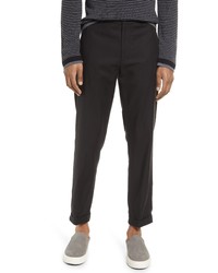 Vince Solid Tapered Cuffed Pants In Black At Nordstrom