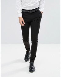 ASOS DESIGN Super Skinny Smart Trousers In Black