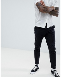 New Look Tapered Chinos In Black