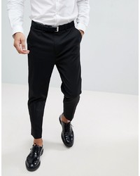 ASOS DESIGN Tapered Smart Trousers In Black