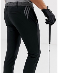 ADIDAS GOLF Ultimate 365 3 Stripe Tapered Trousers In Black