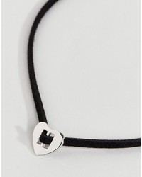 Asos Heart Buckle Through Choker Necklace
