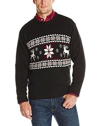 Dockers Reindeer And Snowflake Crew Sweater