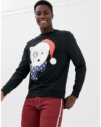 Jack & Jones Originals Christmas Sweatshirt With Polar Bear Print