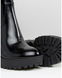 Monki Chunky Patent Heeled Ankle Boot