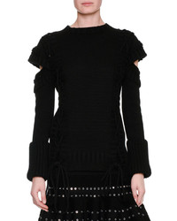Alexander McQueen Chunky Lace Up Detached Sleeve Pullover