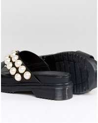 Asos Face Value Pearl Chunky Flat Sandals