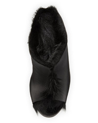 Pedro Garcia Yeruti Chunky Heel Fur Slide Sandal