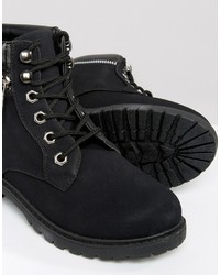 Park Lane Chunky Lace Up Flat Boots
