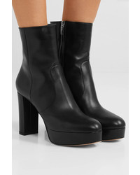 Gianvito Rossi 100 Leather Platform Ankle Boots