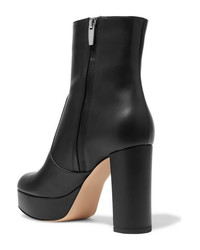 Gianvito Rossi 100 Leather Platform Ankle Boots
