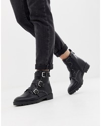 Pull&Bear Boot Studded And Strap Boot