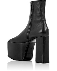 Balenciaga Leather Platform Ankle Boots
