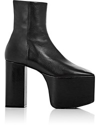 Balenciaga Leather Platform Ankle Boots