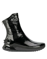 Balmain Logo Embossed Ankle Boots