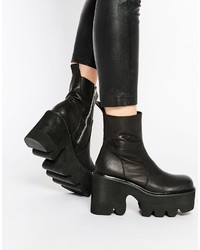 Unif Pact Cleat Platform Ankle Boots