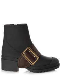 Burberry Prorsum Whitchester Rubberised Leather Ankle Boots