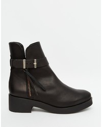 Miista Queenie Chunky Strap Leather Ankle Boots