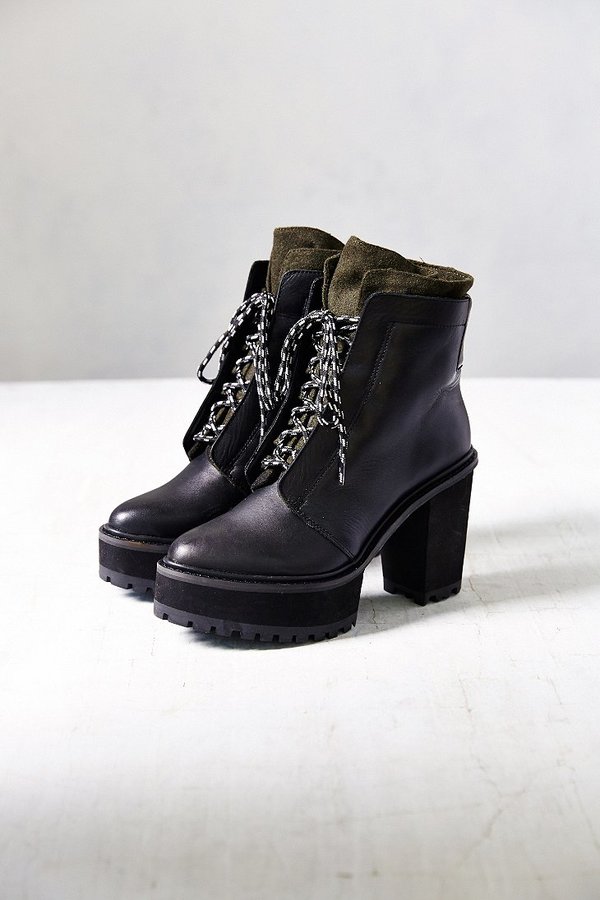 UO Shellys London Celee Lace Up Heeled 